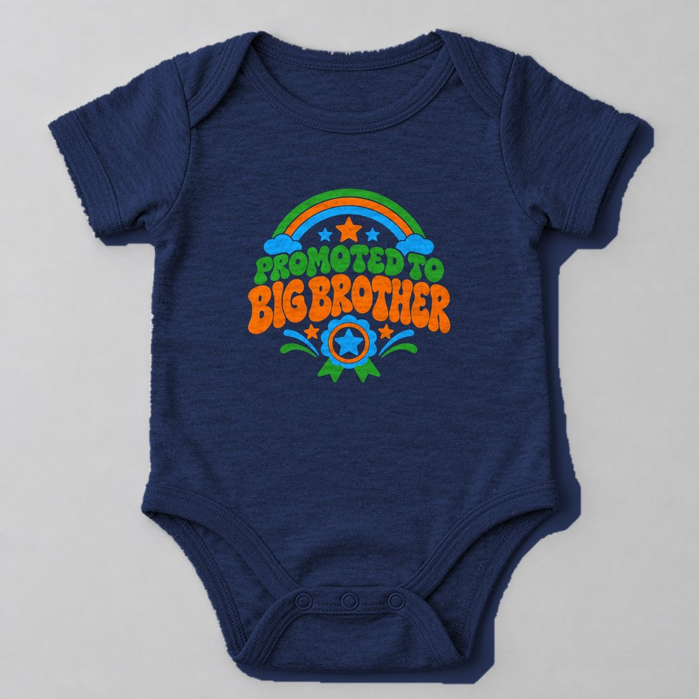 Promoted to Big Brother Baby Onesie in Navy