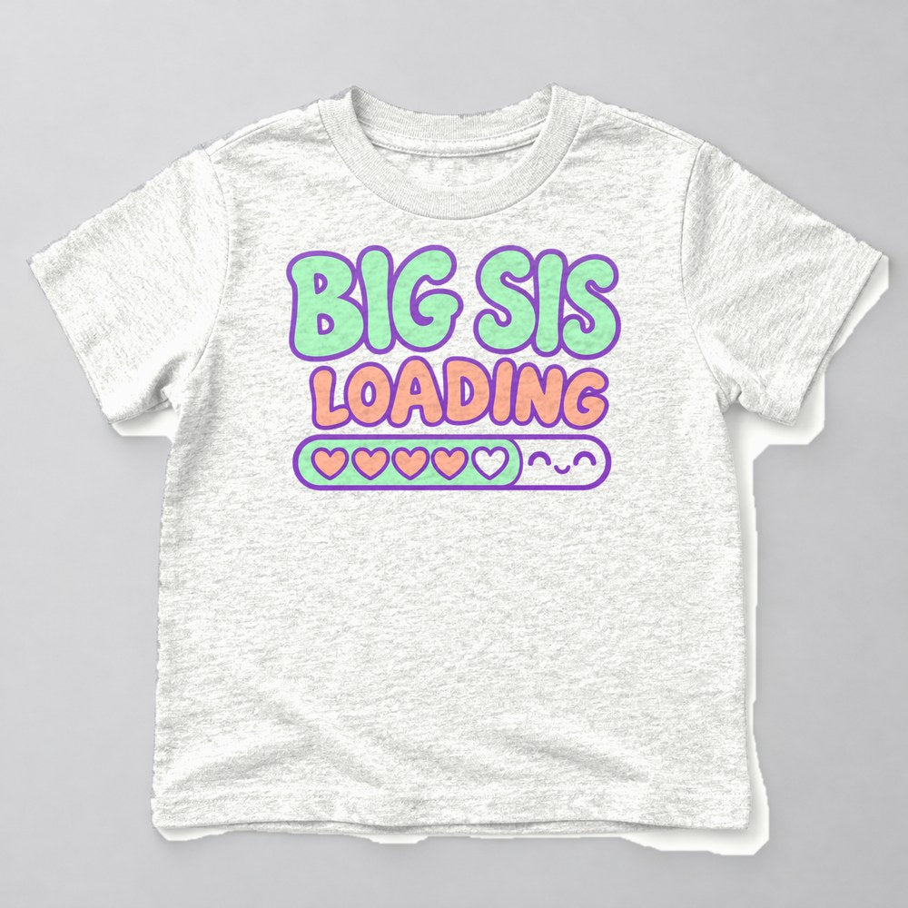 Big Sis Loading Kids T-Shirt in White