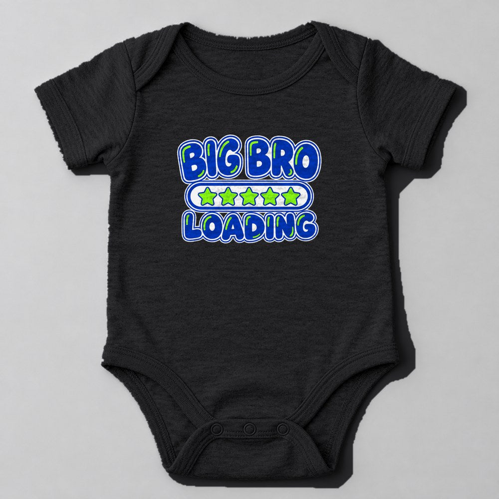 Big Bro Loading Baby Onesie in Black