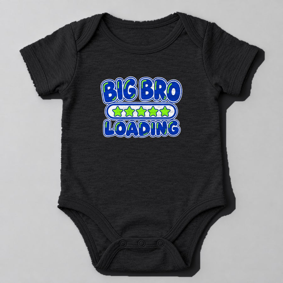 Big Bro Loading Baby Onesie in Black