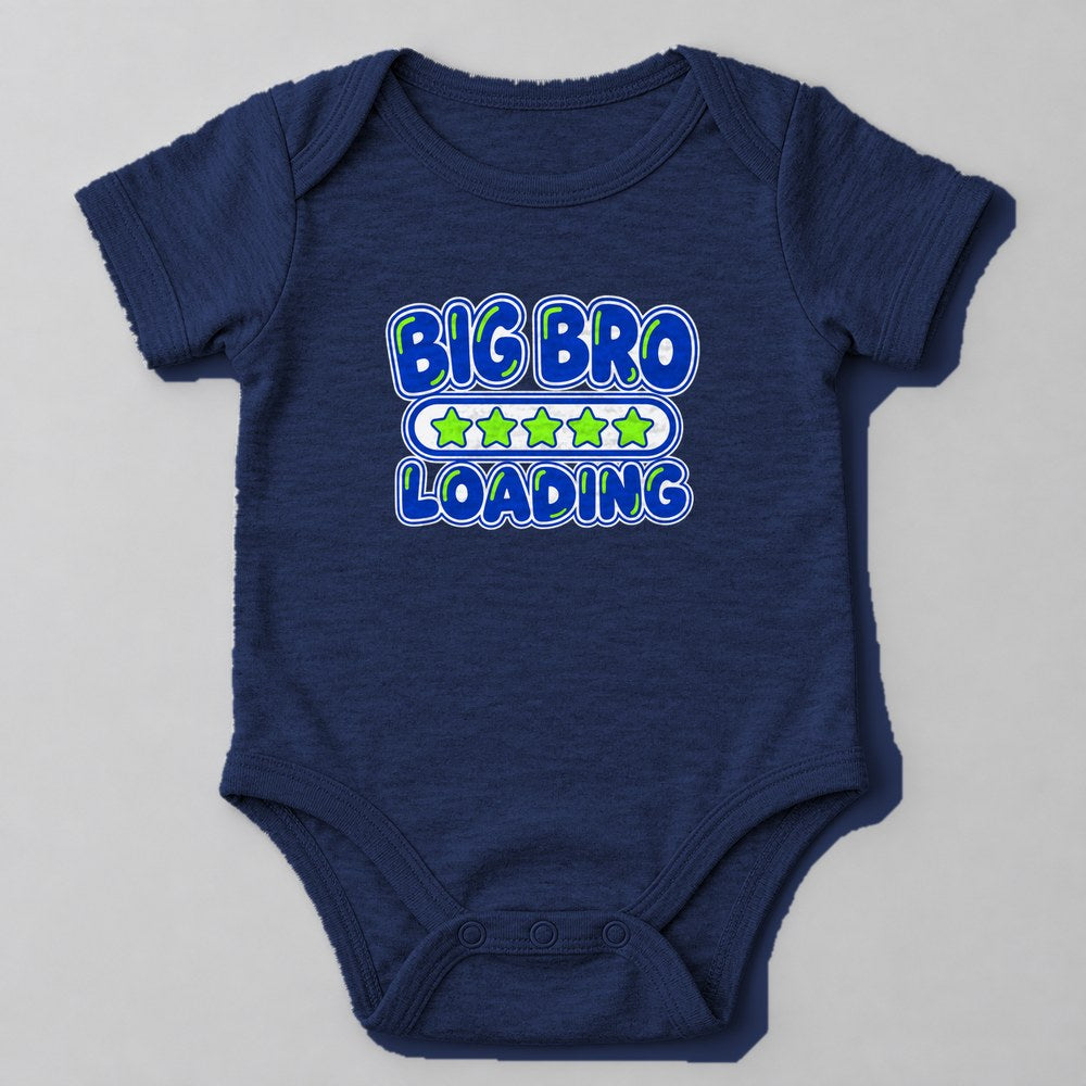 Big Bro Loading Baby Onesie in Navy