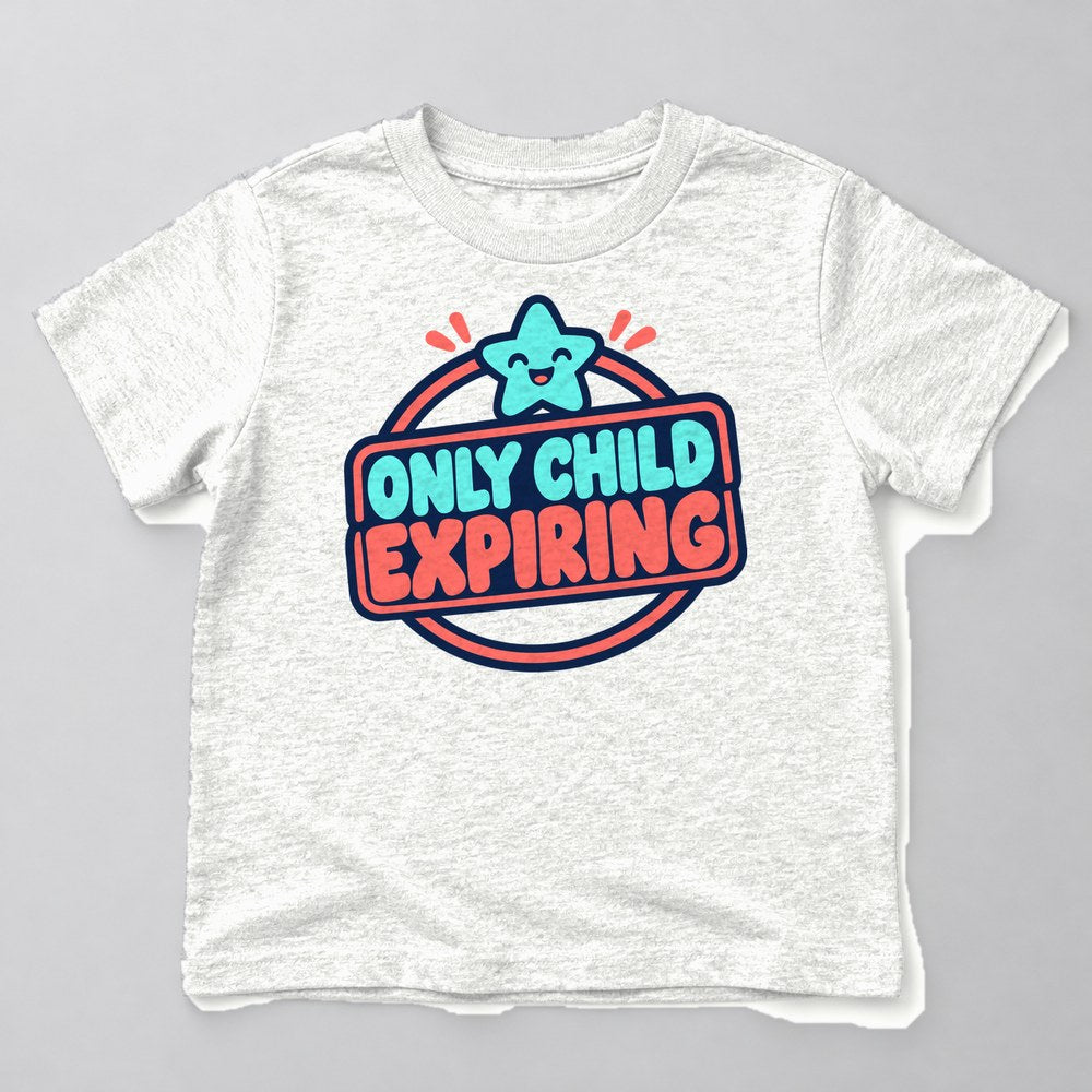 Only Child Expiring Kids T-Shirt in White
