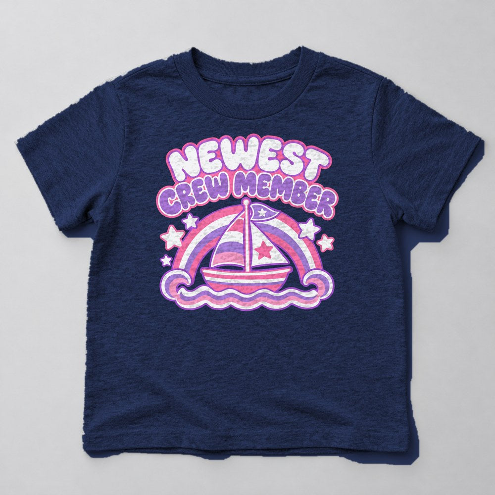 Newest Crew Member Kids T-Shirt in Navy
