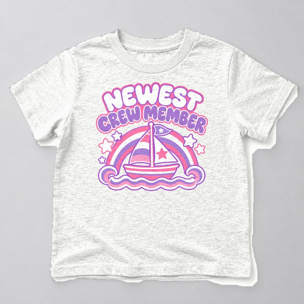 Newest Crew Member Kids T-Shirt in White