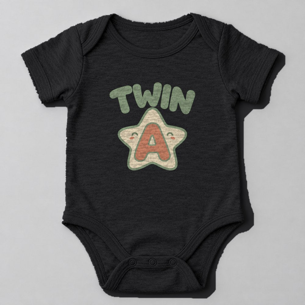 Twin a Baby Onesie in Black