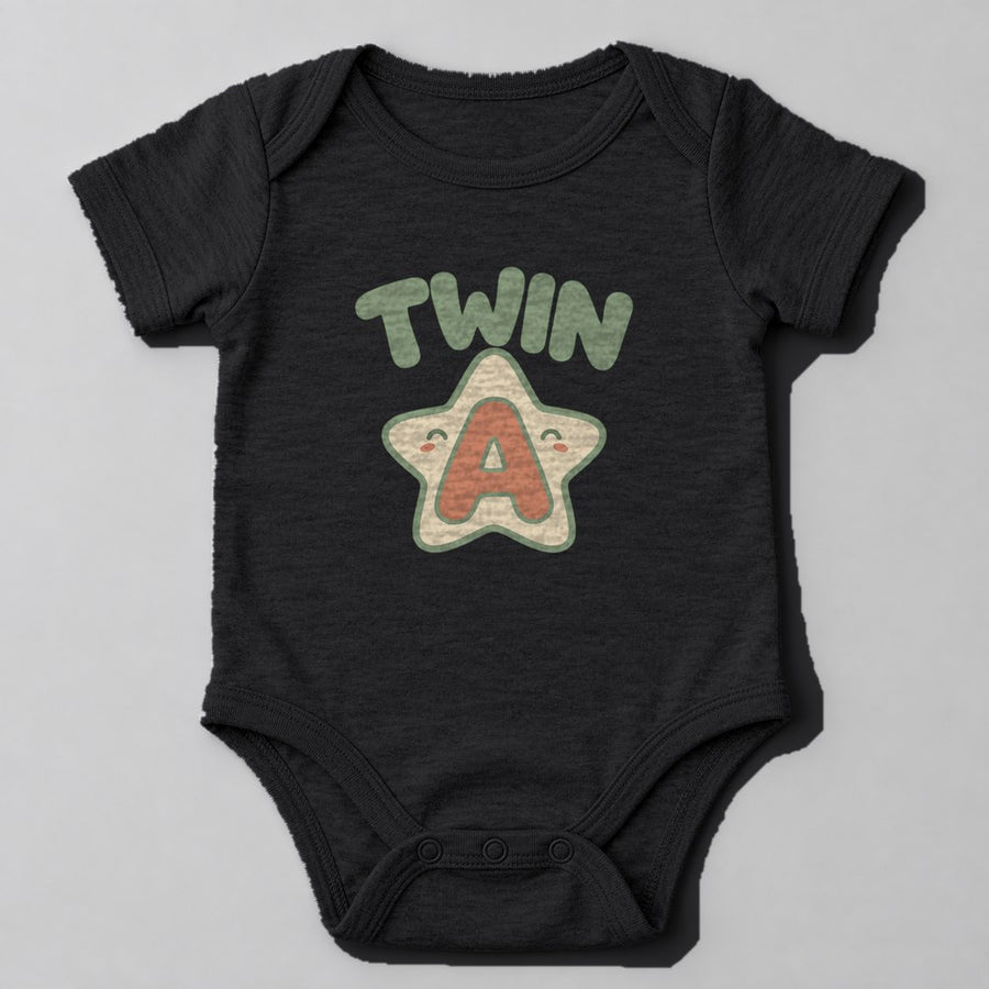 Twin a Baby Onesie in Black