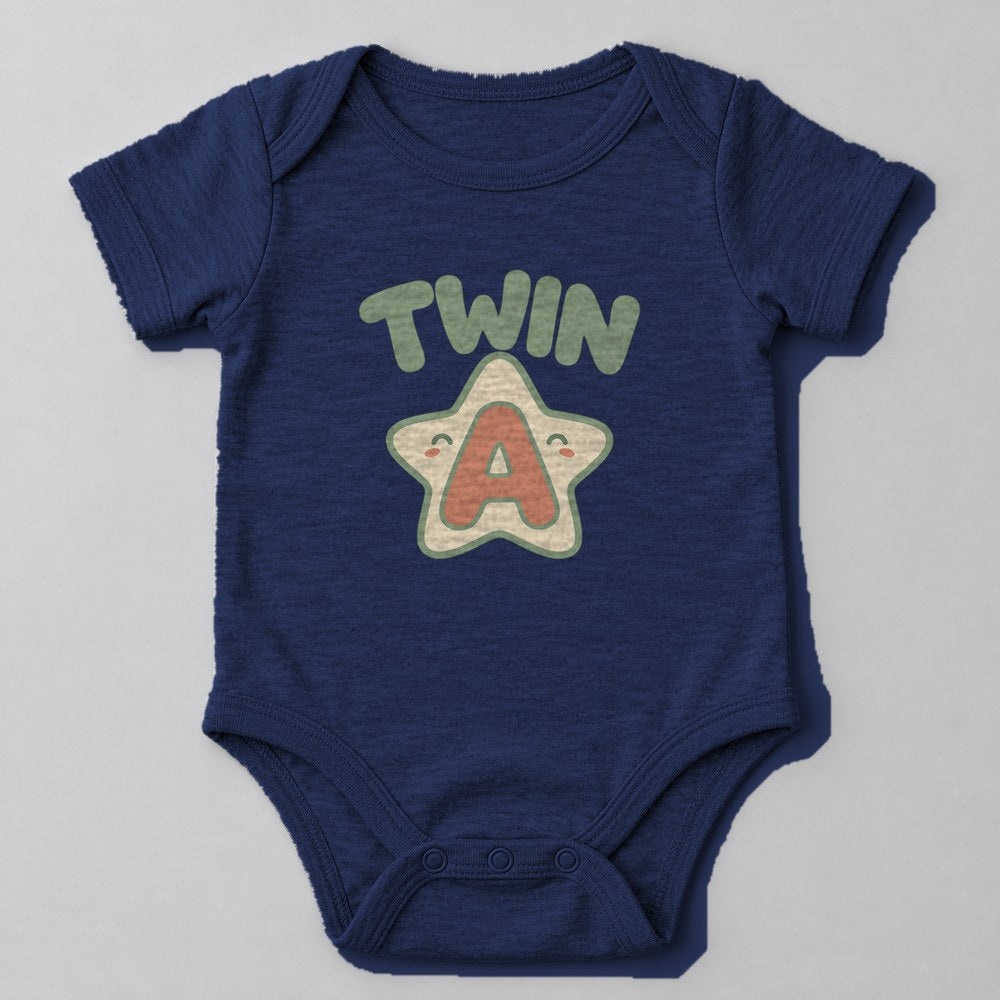 Twin a Baby Onesie in Navy