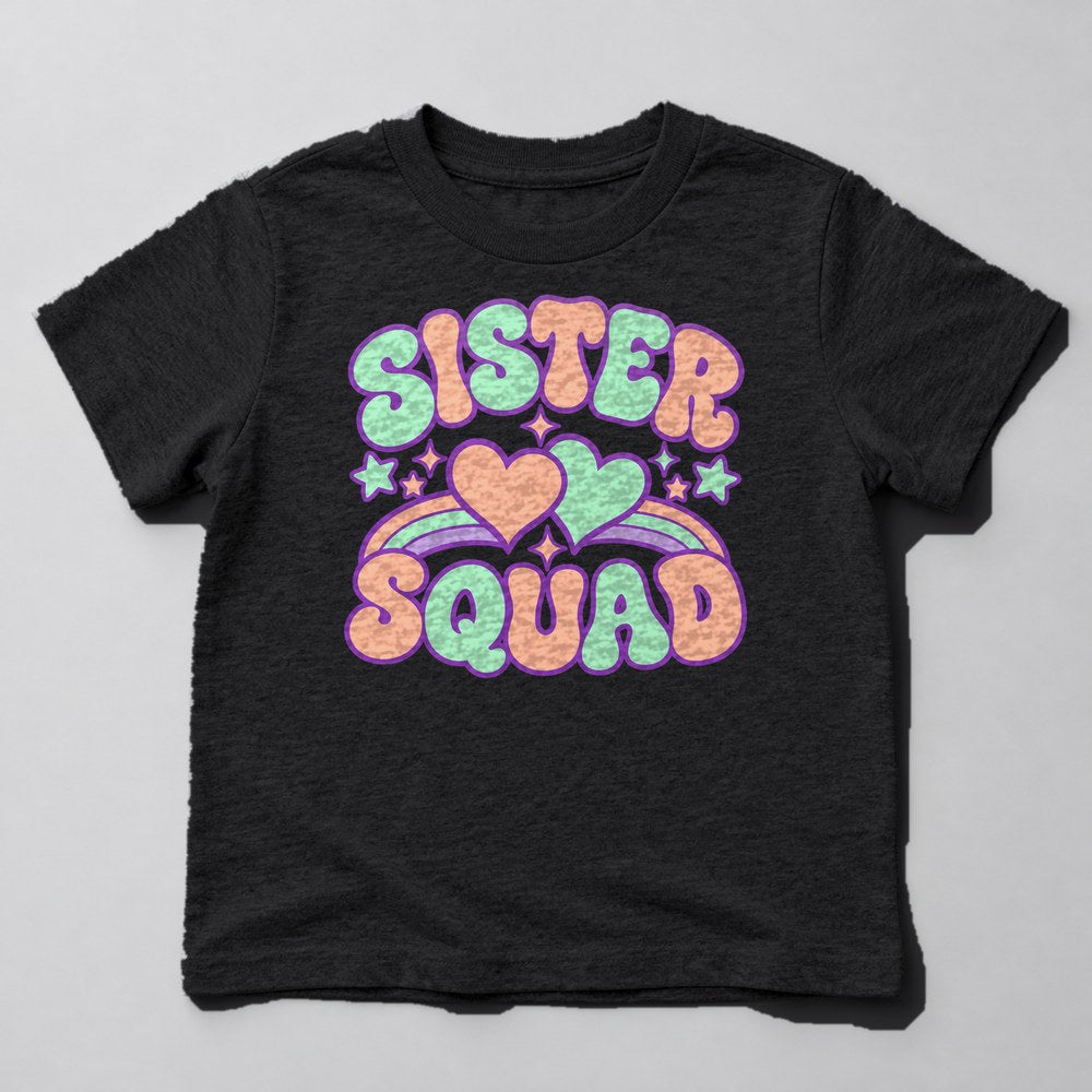 Sister Squad Kids T-Shirt in Black