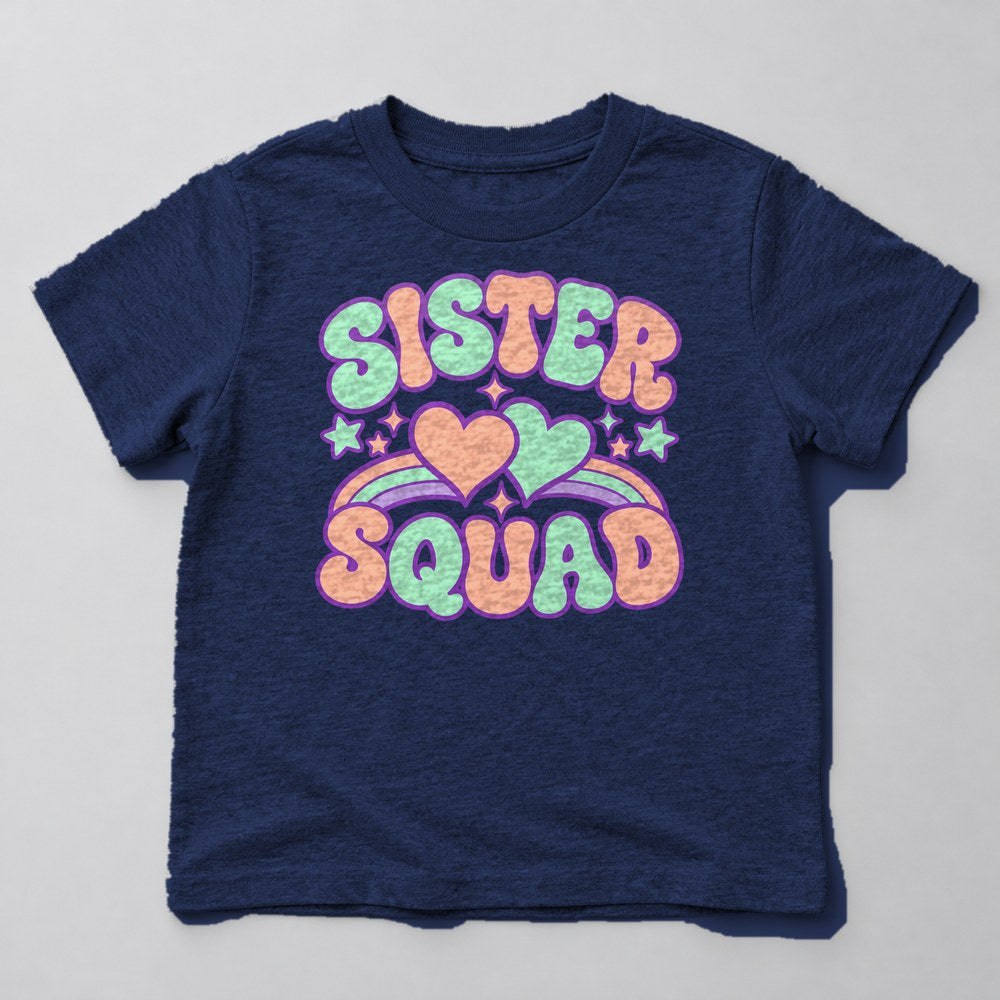 Sister Squad Kids T-Shirt in Navy
