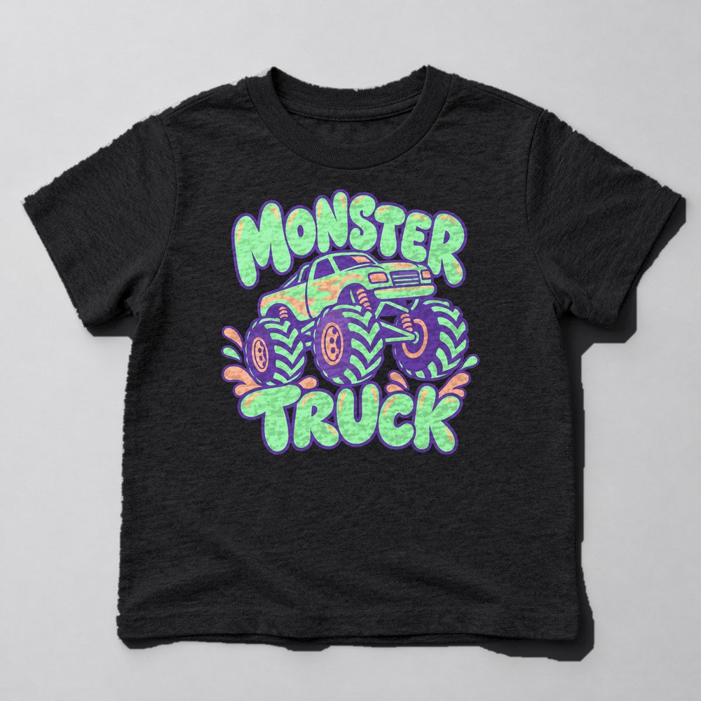 Monster Truck Kids T-Shirt in Black