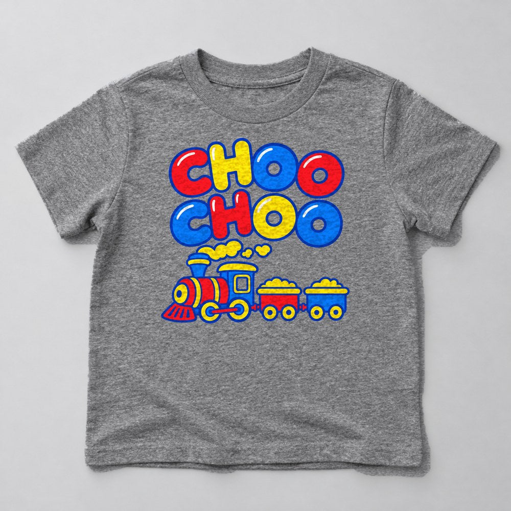 Choo Choo Kids T-Shirt in Heather Grey