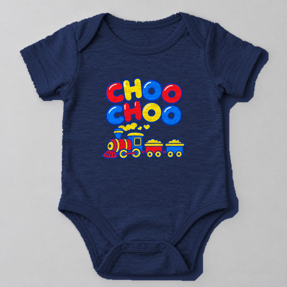 Choo Choo Baby Onesie in Navy