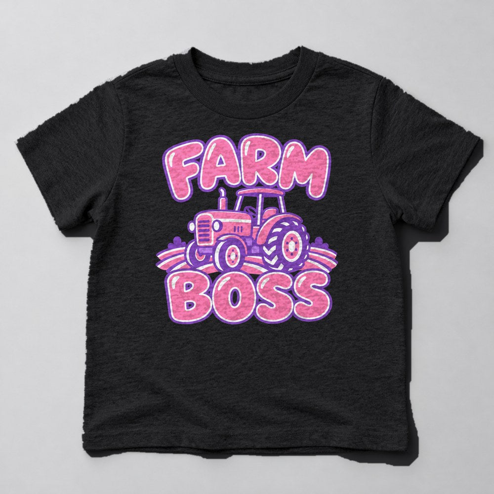 Farm Boss Kids T-Shirt in Black
