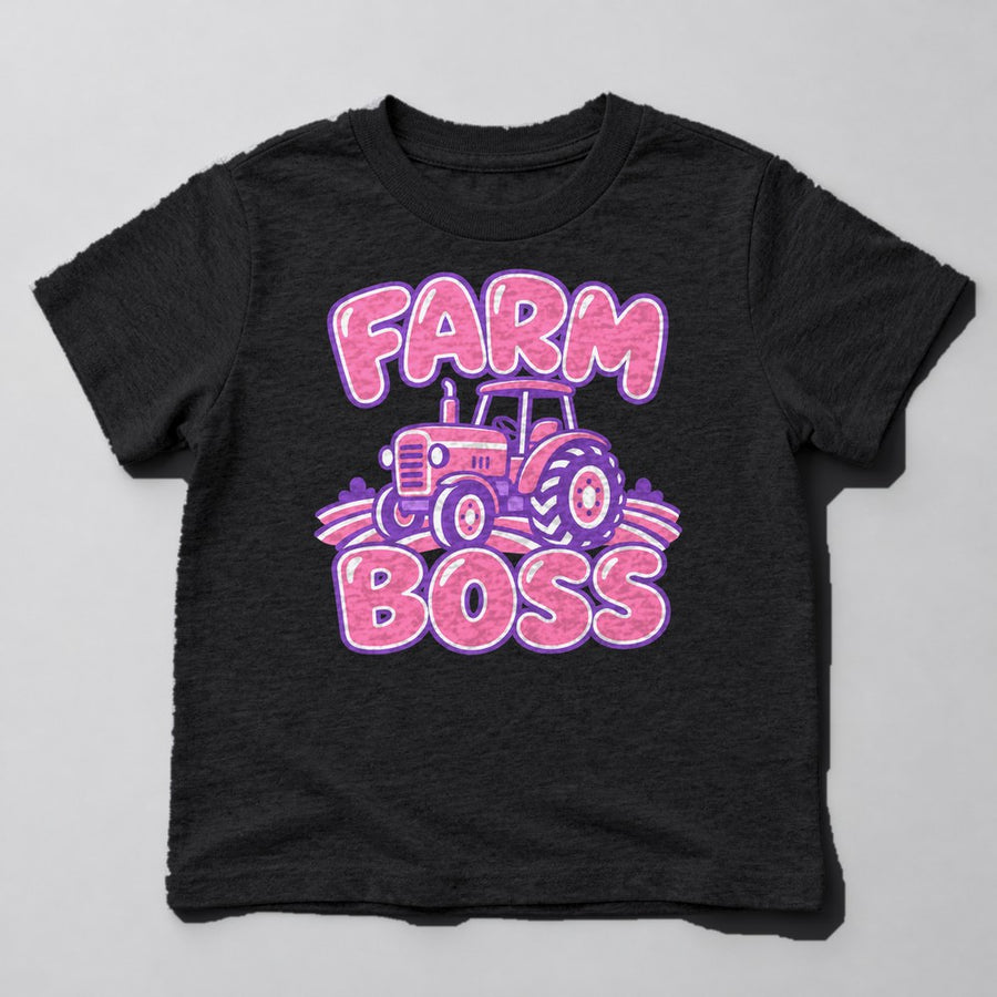 Farm Boss Kids T-Shirt in Black