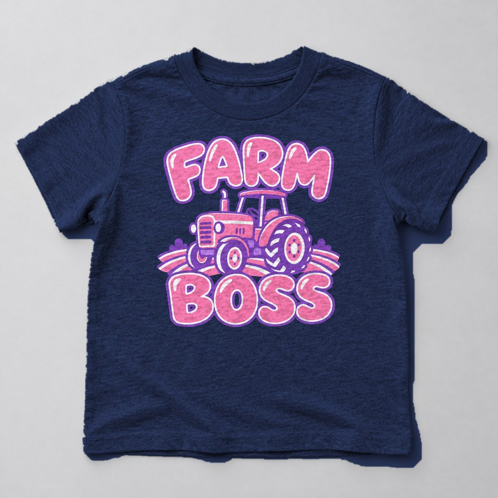 Farm Boss Kids T-Shirt in Navy