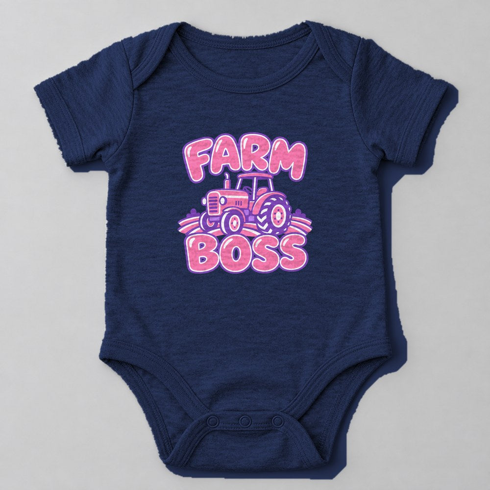 Farm Boss Baby Onesie in Navy