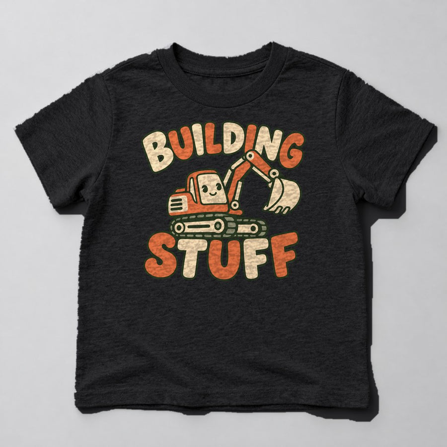 Building Stuff Kids T-Shirt in Black