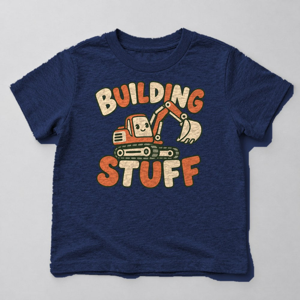 Building Stuff Kids T-Shirt in Navy