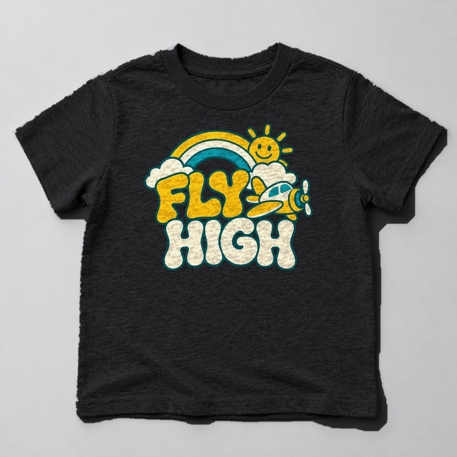 Fly High Kids T-Shirt in Black