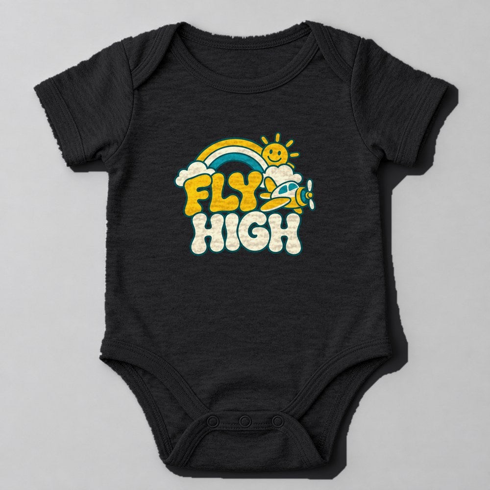 Fly High Baby Onesie in Black