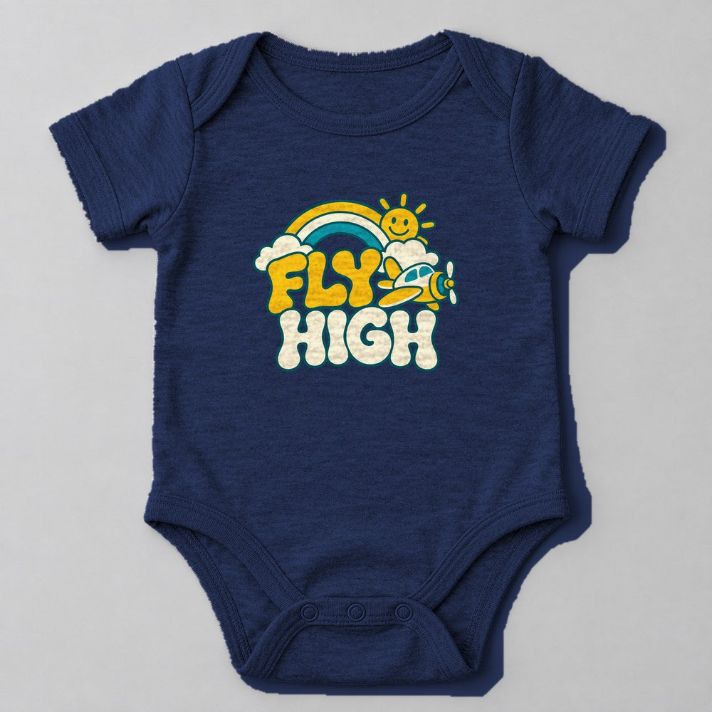 Fly High Baby Onesie in Navy