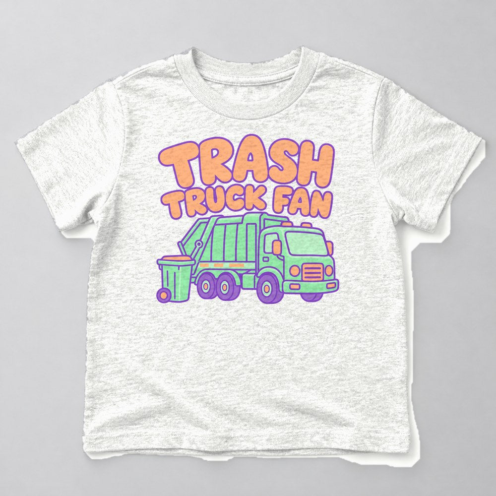 Trash Truck Fan Kids T-Shirt in White