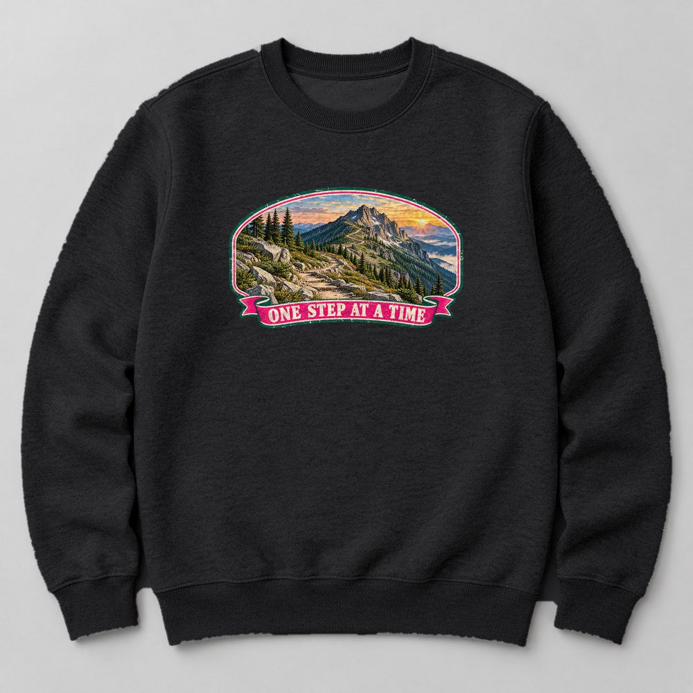 One Step at a Time Sweatshirt in Black