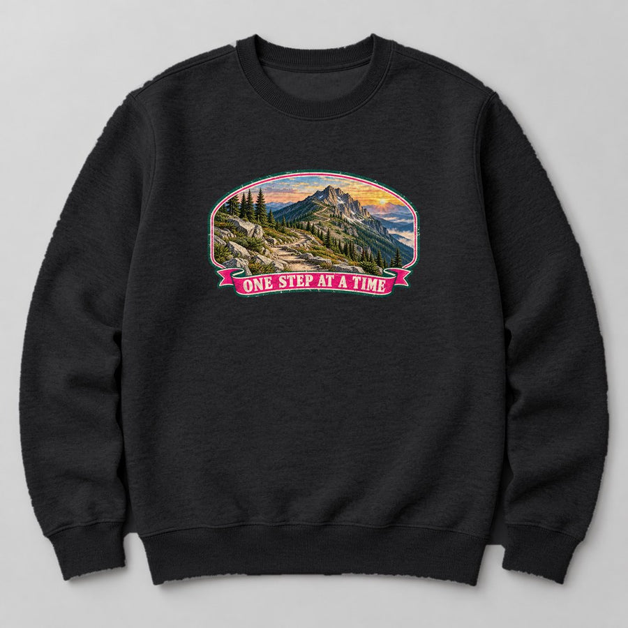 One Step at a Time Sweatshirt in Black