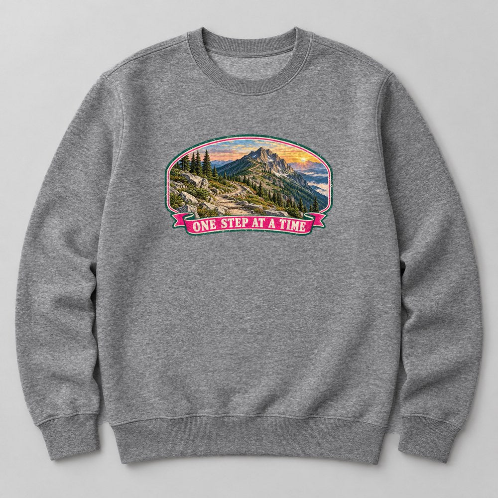 One Step at a Time Sweatshirt in Heather Grey