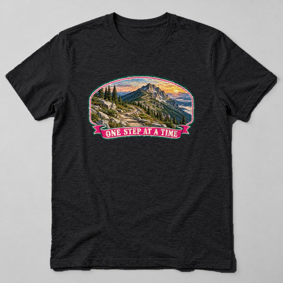 One Step at a Time T-Shirt in Black