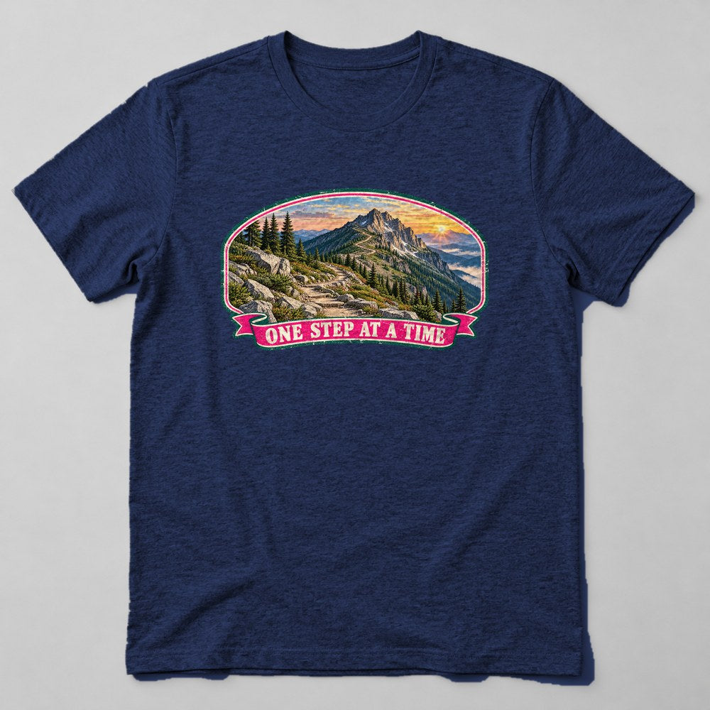 One Step at a Time T-Shirt in Navy