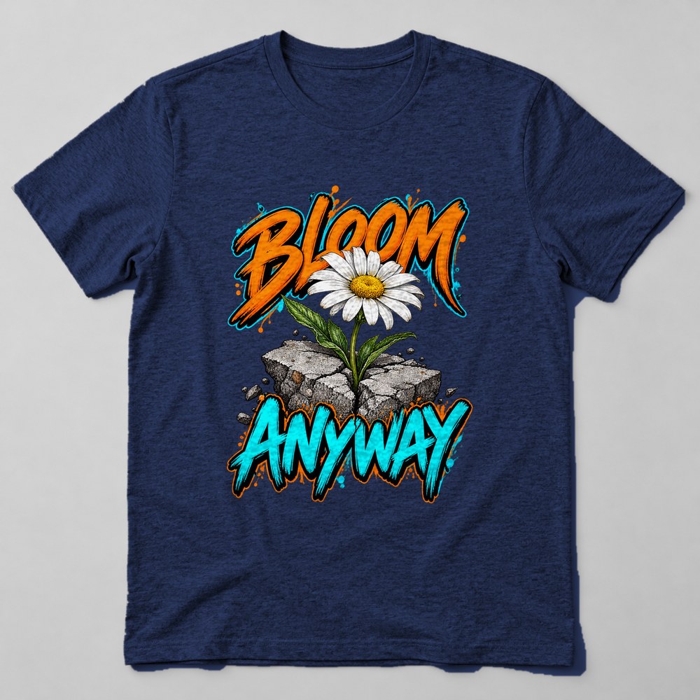 Bloom Anyway T-Shirt in Navy