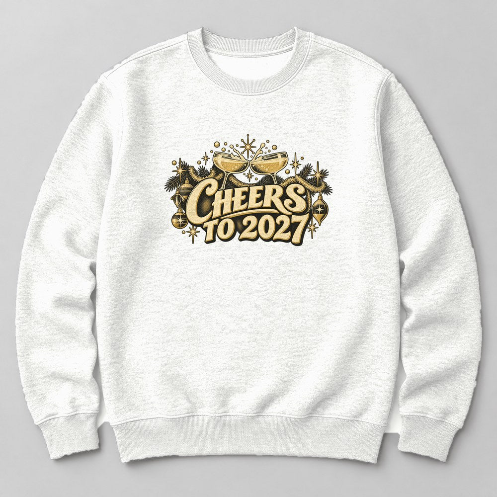 Cheers to 2027 Sweatshirt in White