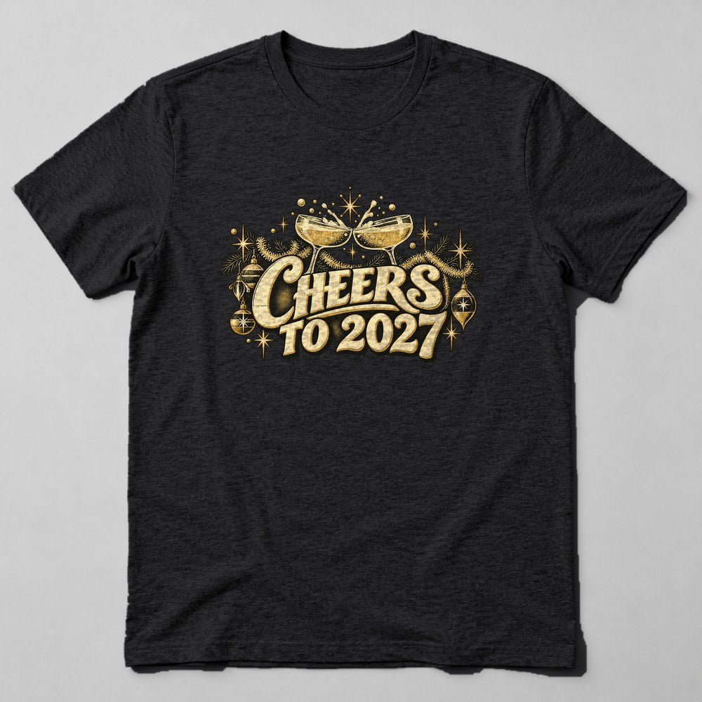 Cheers to 2027 T-Shirt in Black