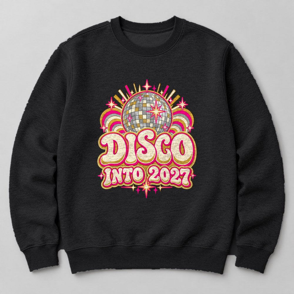 Disco Into 2027 Sweatshirt in Black