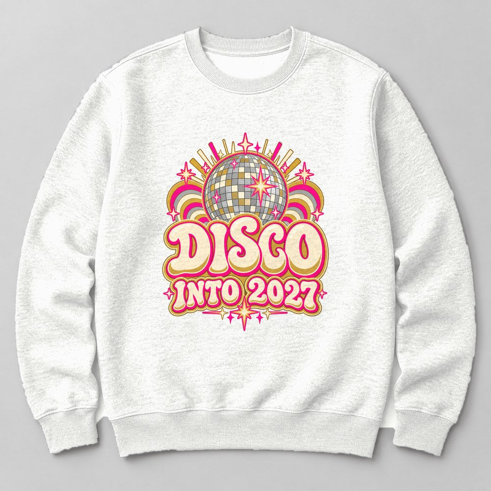 Disco Into 2027 Sweatshirt in White