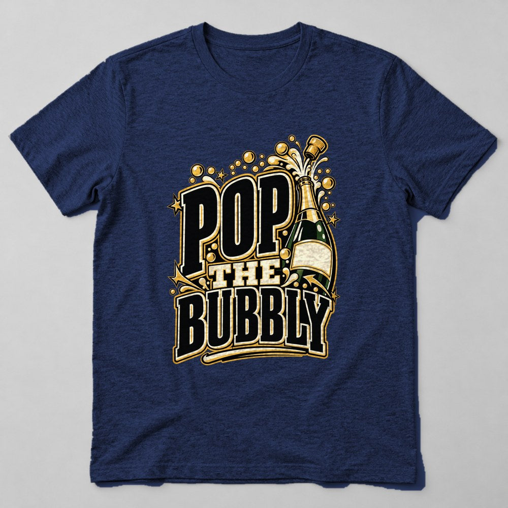 Pop the Bubbly T-Shirt in Navy