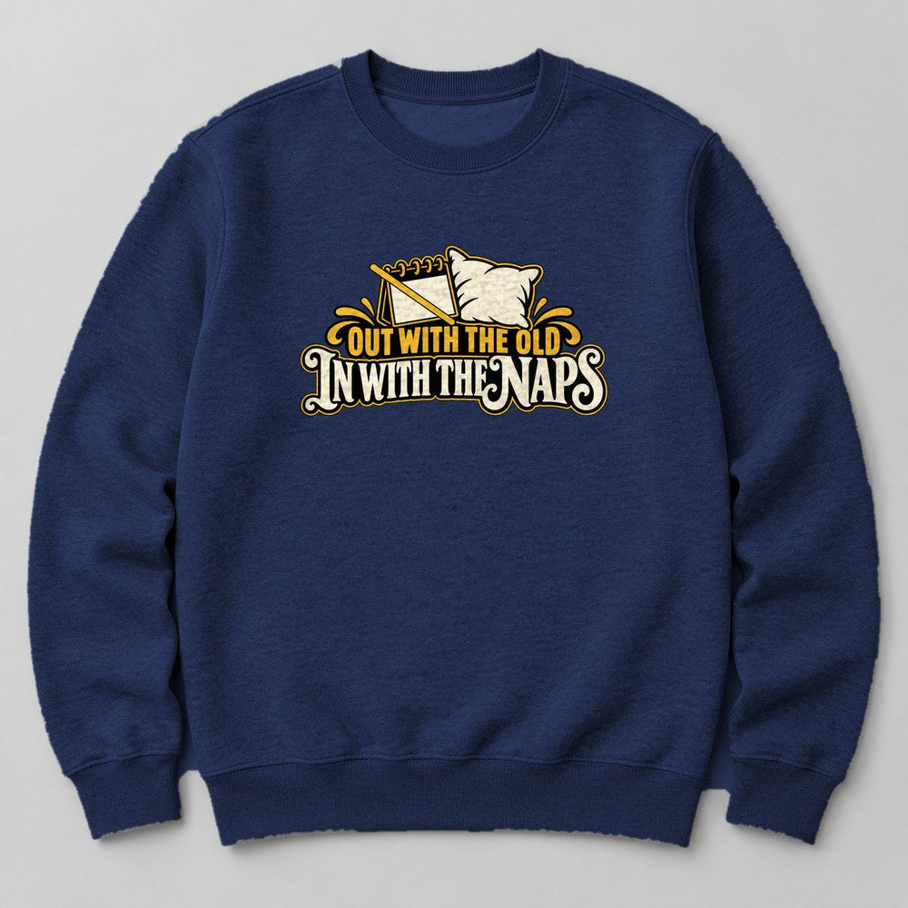 Out With the Old in With the Naps Sweatshirt in Navy