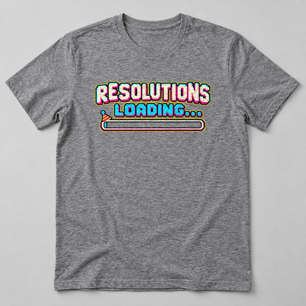 Resolutions Loading... T-Shirt in Heather Grey