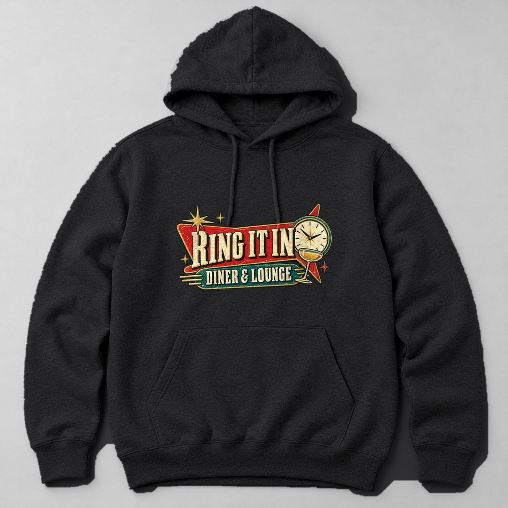 Ring It in Diner & Lounge Hoodie in Black