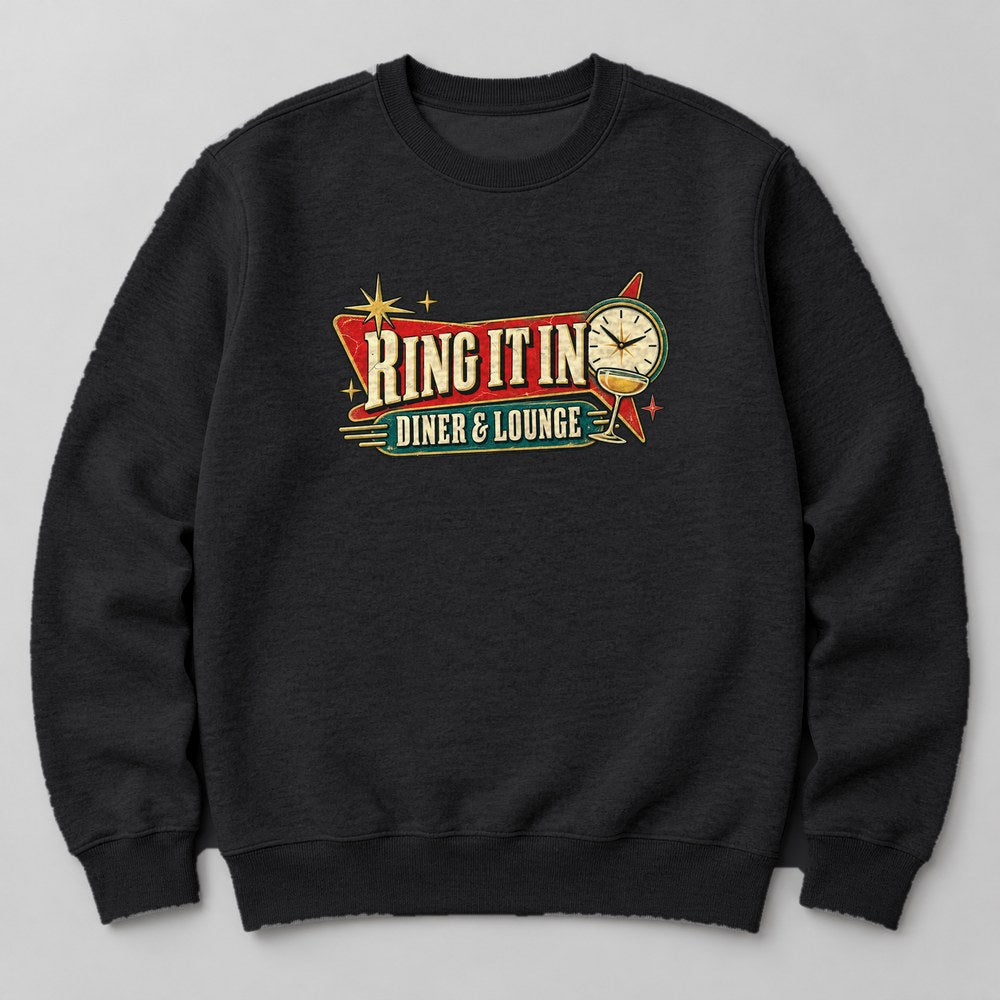 Ring It in Diner & Lounge Sweatshirt in Black