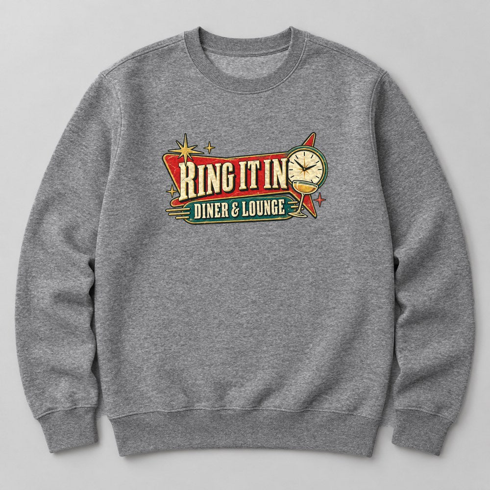 Ring It in Diner & Lounge Sweatshirt in Heather Grey
