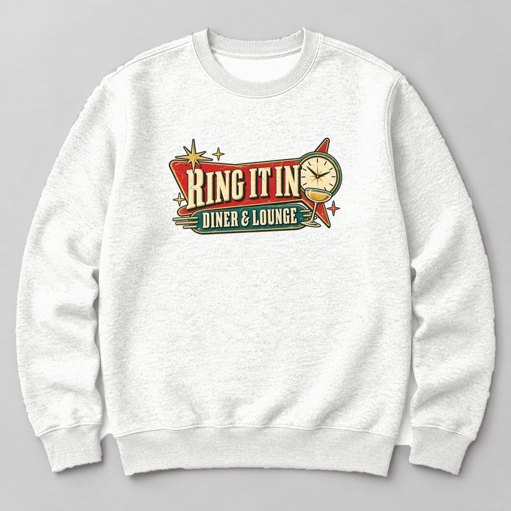 Ring It in Diner & Lounge Sweatshirt in White