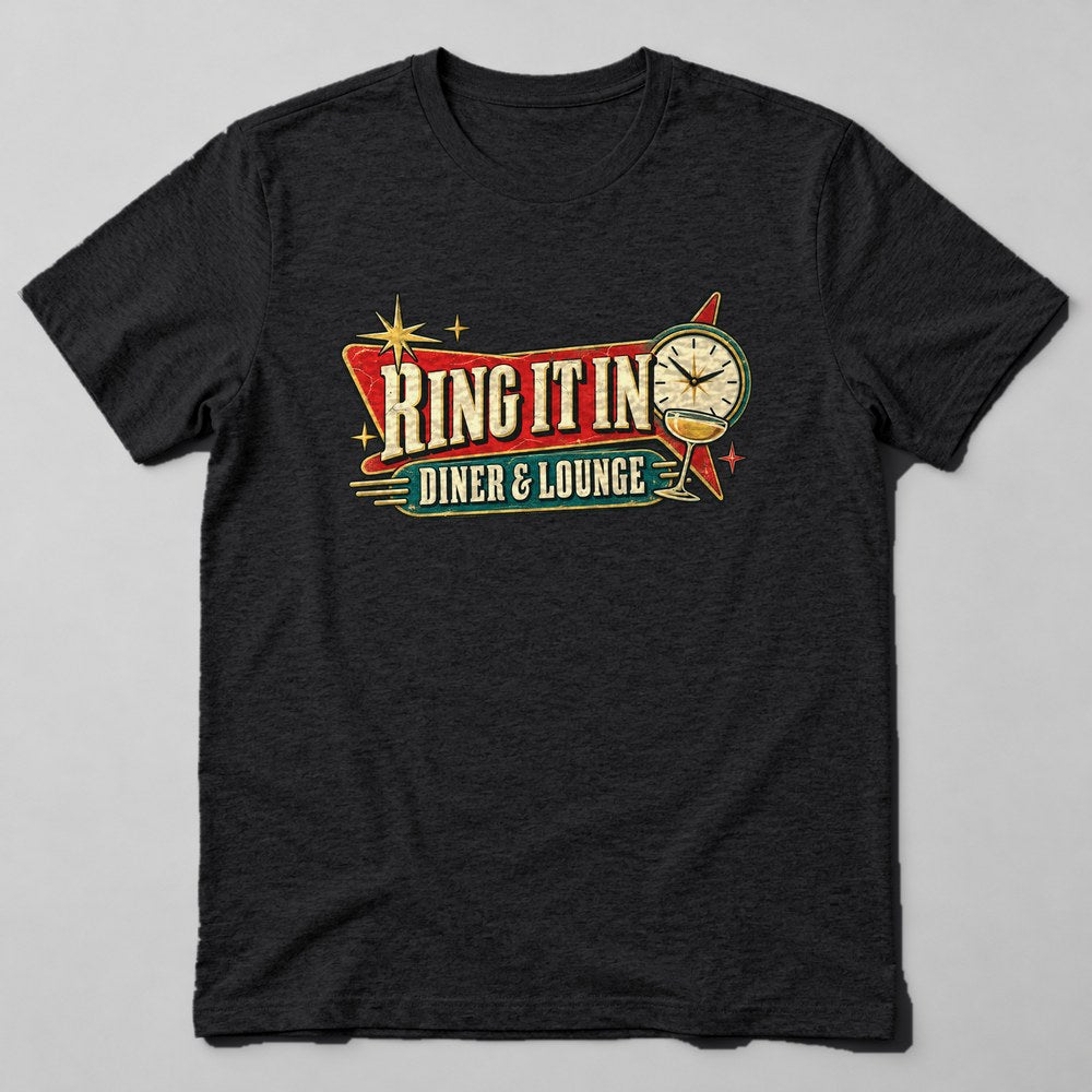 Ring It in Diner & Lounge T-Shirt in Black