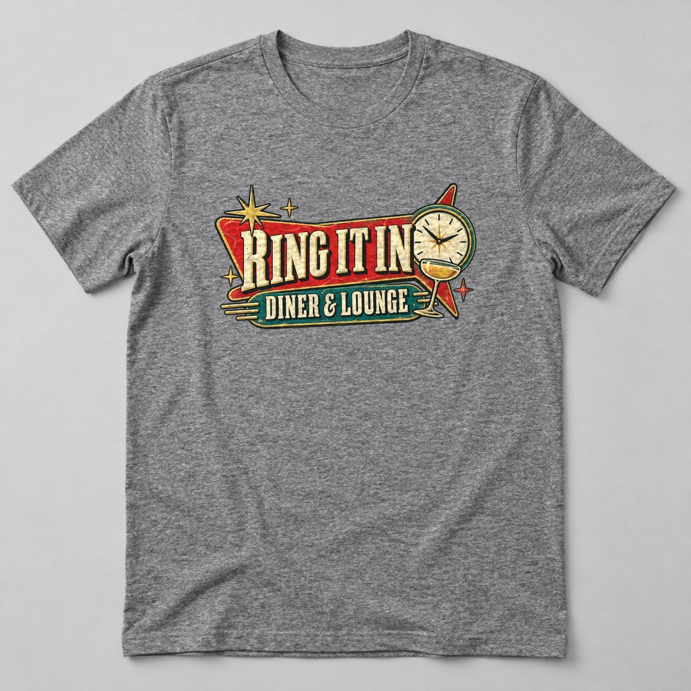 Ring It in Diner & Lounge T-Shirt in Heather Grey