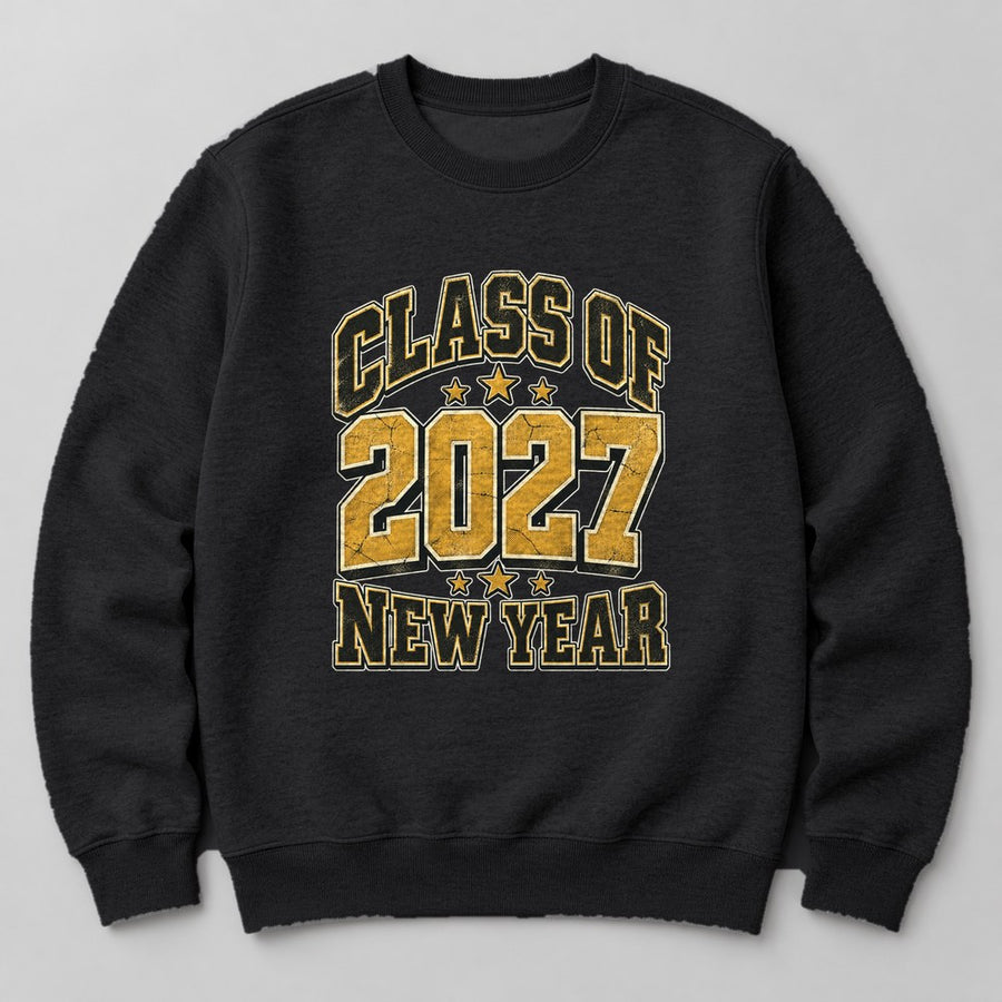 Class of 2027 New Year Sweatshirt in Black
