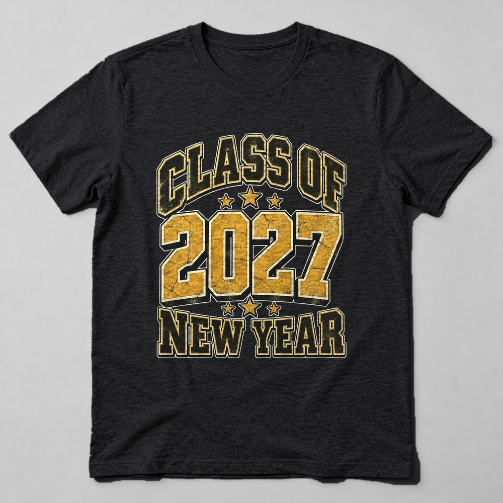 Class of 2027 New Year T-Shirt in Black