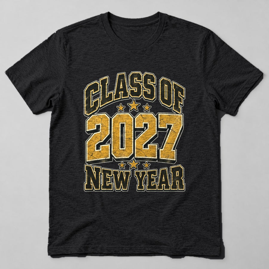 Class of 2027 New Year T-Shirt in Black