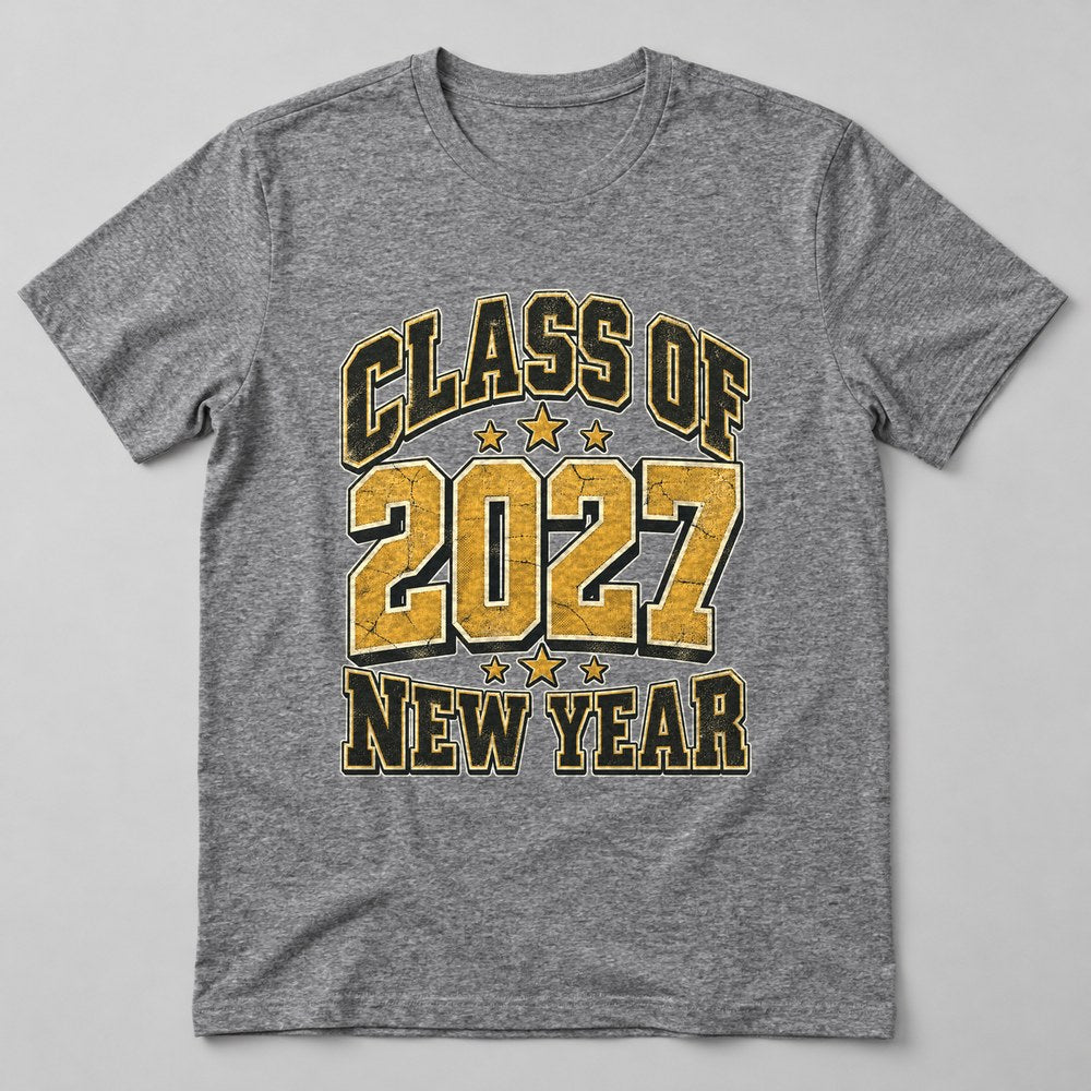 Class of 2027 New Year T-Shirt in Heather Grey