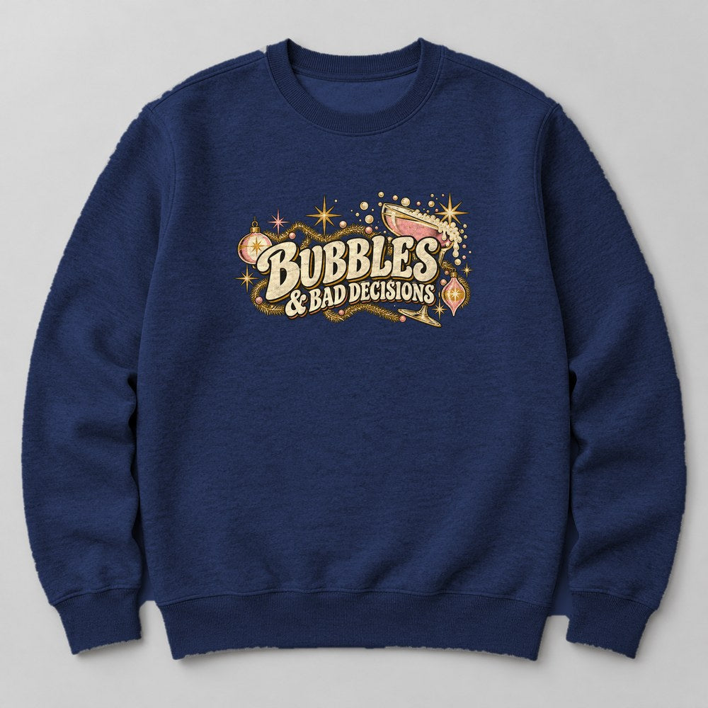 Bubbles & Bad Decisions Sweatshirt in Navy